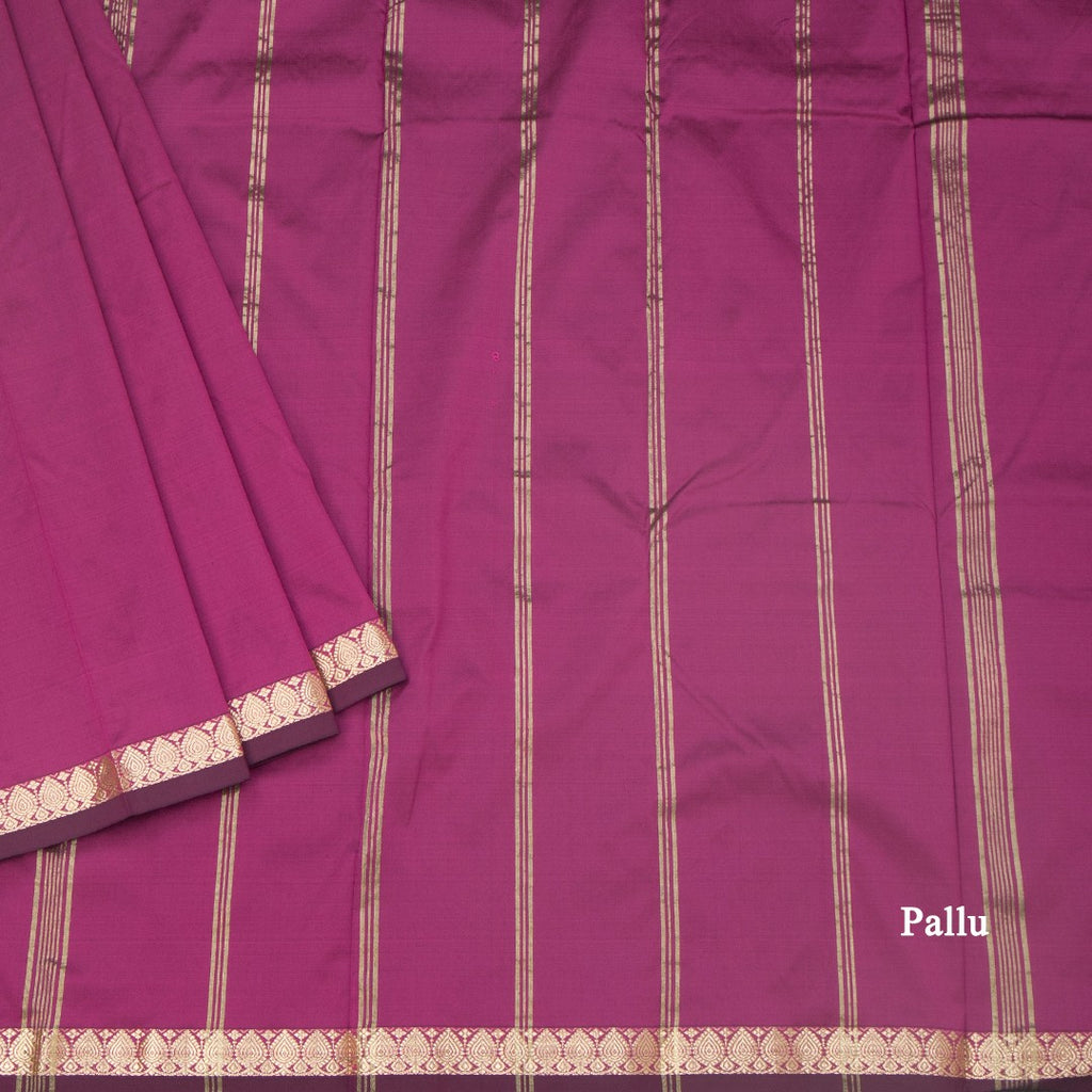 SMLSR42111-3-Semi-Silk-Plain-Dark-Pink-Saree-And-Zari-Border-pallu